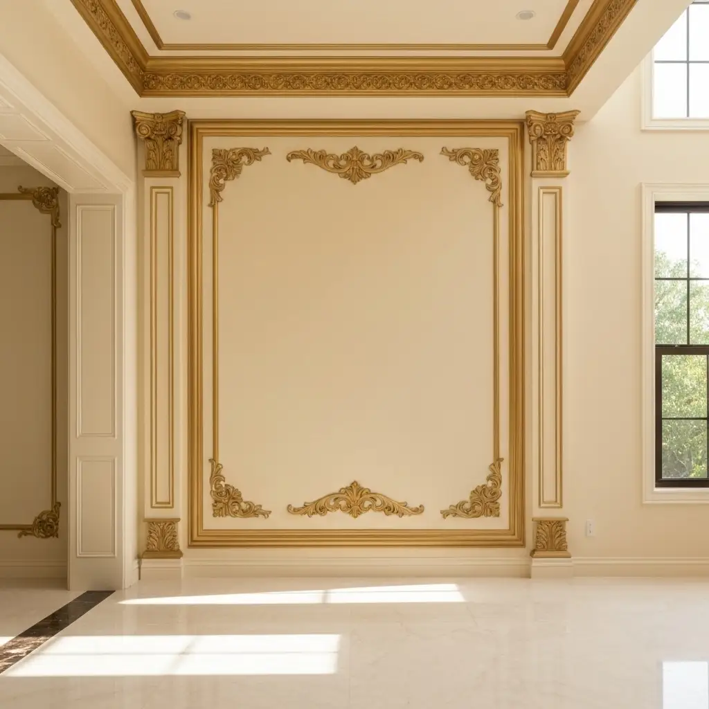 Central Wall Molding Installation