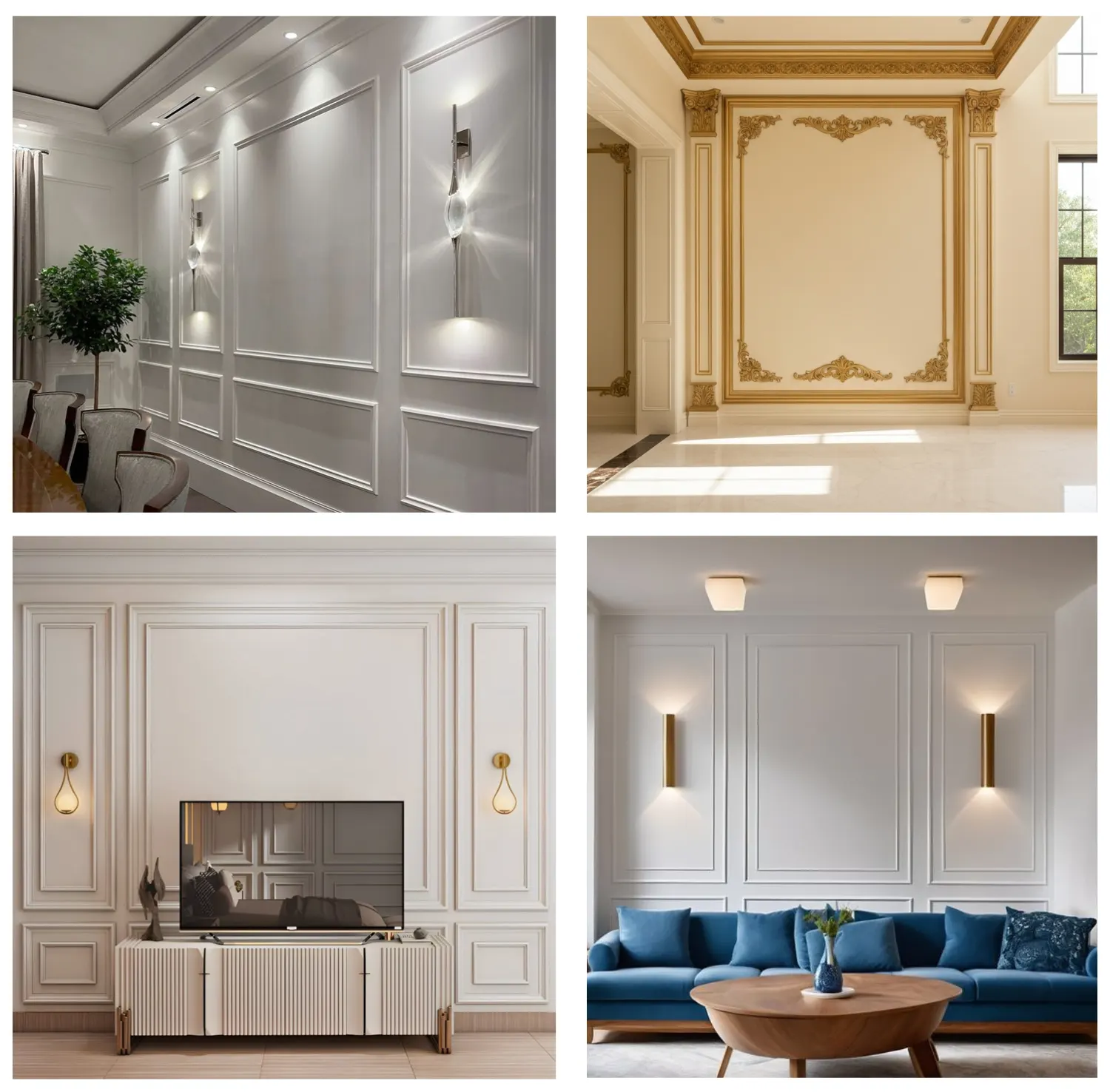 Central wall molding installation process